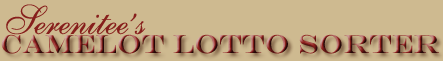 Serenitee's Camelot Lotto Sorter